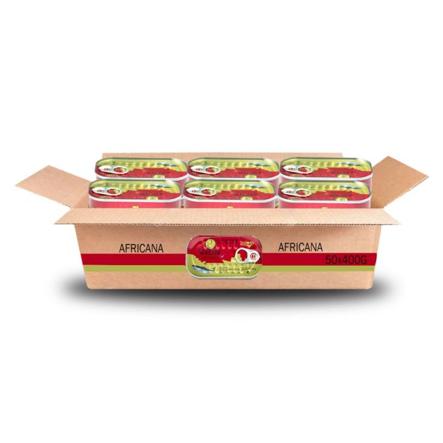 Unpeppered Sadine - carton of 50. 400g/can